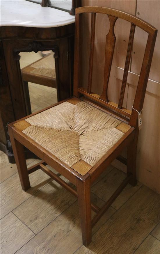 Three Georgian cottage dining chairs